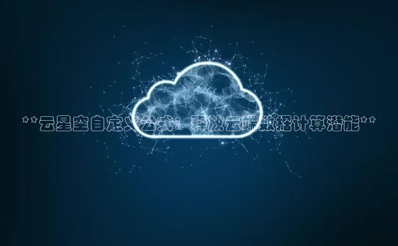 28圈注册网站百度集团**云星空自定义公式：释放云端数据计算潜能**